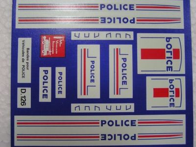 Bandes pour vehicules de police / MVI decalques