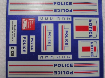 Bandes pour vehicules de police