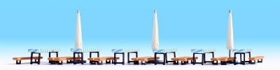 6 tables de brasserie /12 bancs/3 parasols / Nouveaut�s