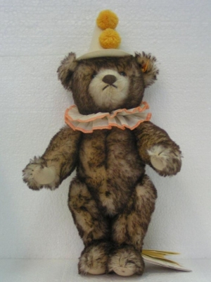 Ours clown en mohair brun / STEIFF