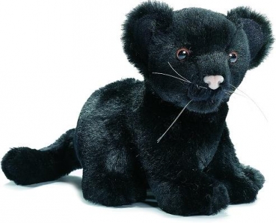 B�b� panth�re noir assis / Petit < 25cm