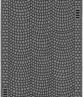 Route pav�e 1m de long 68mm de large / Sables, graviers