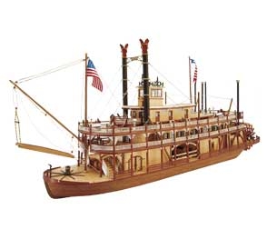 Wooden kit Mississippi paddlewheel steamboat