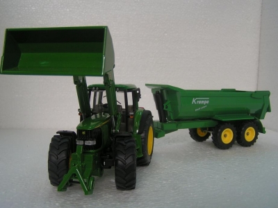 John Deere avec chargeur et benne basculante / Agricole