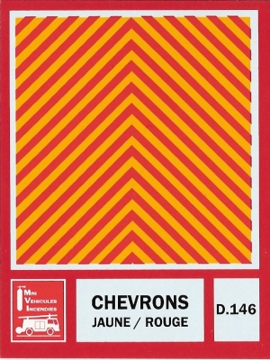 Carr�s chevrons jaune et rouge nouveau modele