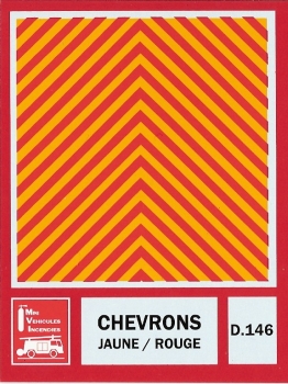 Carr�s chevrons jaune et rouge nouveau modele