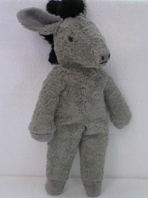 Ane gris tout souple 30cm / la douceur pour tous