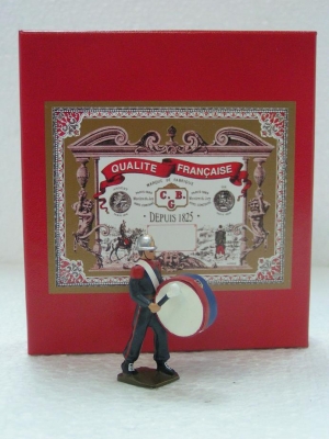Pompiers au d�fil� grosse caisse (Tenue 1980) / CBG Mignot