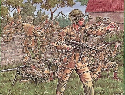 Parachutistes americains 2eme guerre mondiale / Figurines D�cors