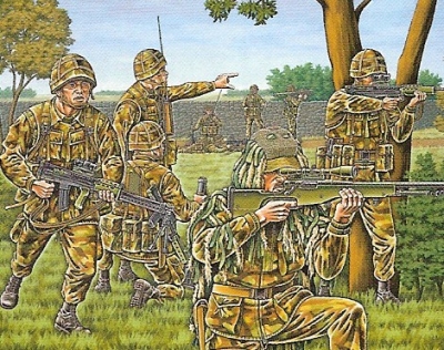 Soldats de l'infanterie britannique contemporaine / Figurines D�cors