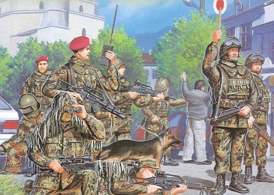 Troupes d'intervention allemandes contemporaine(OTAN) / Figurines D�cors