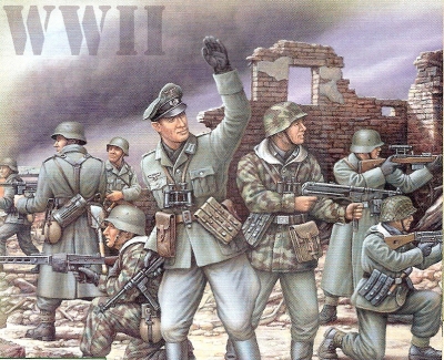 Infanterie m�canis�e allemande 2eme guerre mondiale / Figurines D�cors