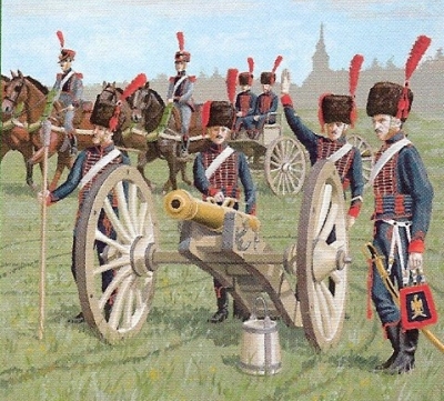 Premier Empire artillerie fran�aise � cheval / Figurines D�cors