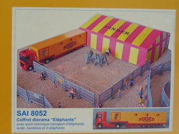Coffret diorama elephants