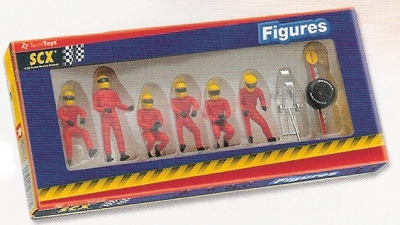 Six personnages m�caniciens F-1