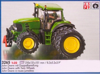 Tracteur John Deere a roues jumel�es