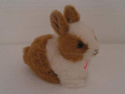 Lapin nain en alpaga (beige et blanc) / Nouveaut�s