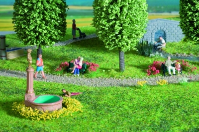 NOCH touffes et bandes d'herbes fleuries blanche et rouges Decors et diorama