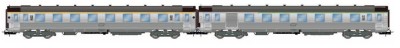JOUEF set de 2 voitures voyageurs DEV Inox courtes A8 +B6D marquages corail SNCF ep IV Voitures voyageurs