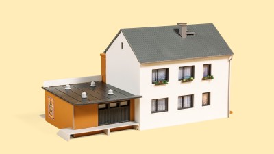 AUHAGEN kit à construire en plastique teinté de Kebab + barbier (colle non incluse) Batiments