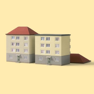 AUHAGEN kit à construire en plastique teinté de 2 immeubles modernes (colle non incluse) Bulding