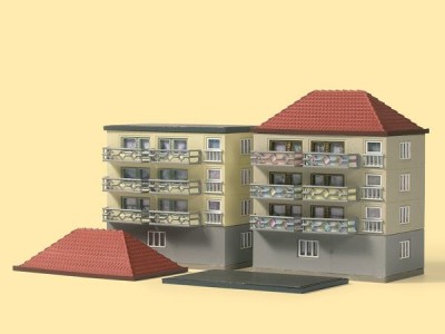 AUHAGEN kit à construire en plastique teinté de 2 immeubles modernes (colle non incluse) Bulding