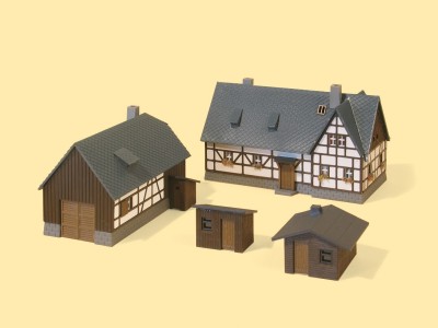 AUHAGEN kit à construire en plastique teinté de bâtiments de fermes (colle non incluse) Bulding