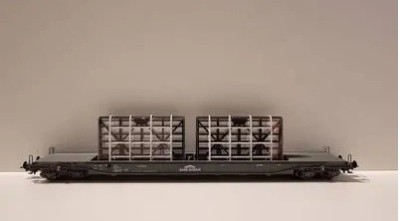 LS MODELS wagon porte-vitres Gris Nv logo St GOBAIN SNCF ep IV/V Echelle HO