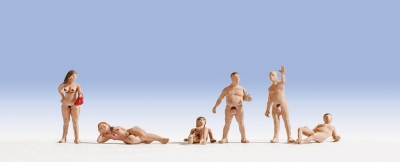 Nudists HO scale