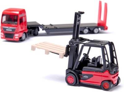 SIKU camion MAN semi-remorque transport de gerbeuse à fourche Linde Toys