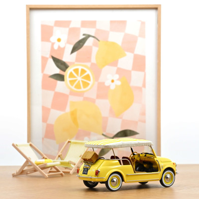 NOREV FIAT 500 Jolly 1965 jaune 1/18 Cars