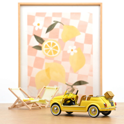 NOREV FIAT 500 Jolly 1965 jaune 1/18 Cars