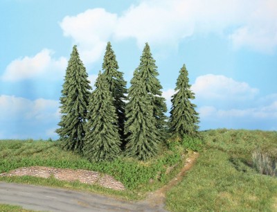 HEKI set de 6 sapins 14/18 cm News