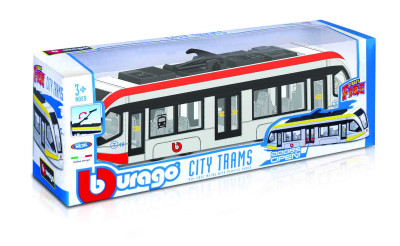 BURAGO tramway Milano City avec panthographe dépliant et portes ouvrantes Véhicules miniatures