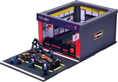 BURAGO RED BULL F1 RB20 diorama garage pit stop world champion race About us