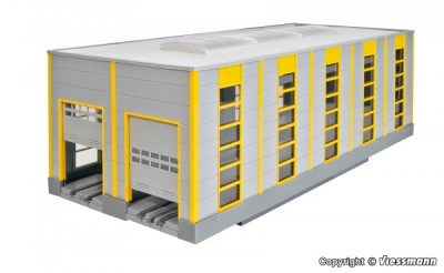KIBRI maquette plastique à construire d'atelier moderne de maintenance ferroviaire (colle non incluse) Batiments
