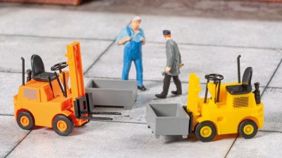AUHAGEN kit à construire en plastique teinté de 2 transpalettes (colle non incluse) Decors et diorama