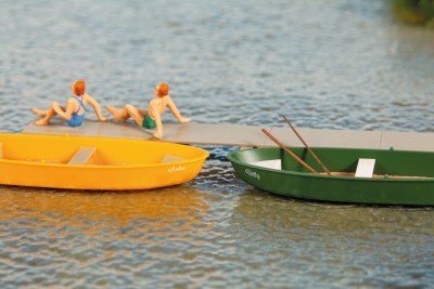 AUHAGEN kit à construire en plastique teinté de set de barques (4) (colle non incluse) Decors et diorama