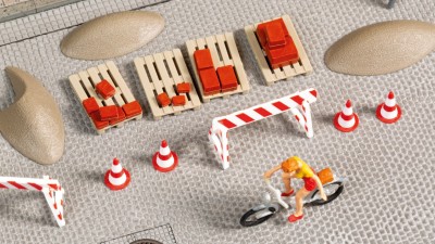 AUHAGEN kit à construire en plastique teinté d'ensemble de matériel de chantier (colle non incluse) Batiments