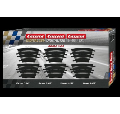 CARRERA 124/132 EVOLUTION Courbes 1/30° (6) Slot racing