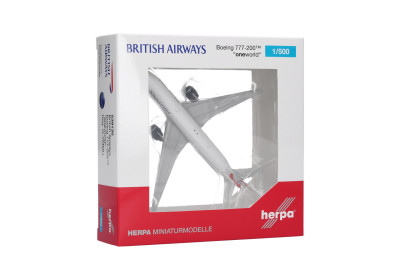HERPA diecast plane Douglas Boeing B777-200 