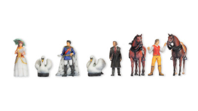 NOCH maquette à construire en laser cut (1006 piéces) et statues en impression 3D (113 piéces) avec set de figurines Decorations and landscapes