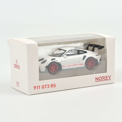 NOREV PORSCHE 911 GT3 RS 2022 White with Red Stickers (JET-CAR) Diecast models