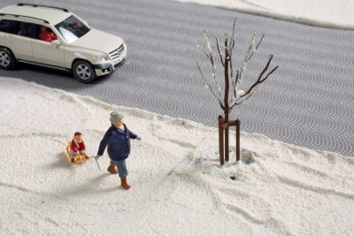 AUHAGEN matériaux pour réaliser de la  couche de neige (250ml) Decors et diorama
