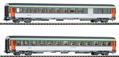 PIKO set de 2 voitures corail B11tu + B6Du SNCF ep V Voitures voyageurs