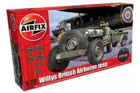 AIRFIX maquette plastique de JEEP Willys avec remorque et canon anti char (colle et peintures non incluses) Maquettes et Decors