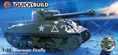 AIRFIX QUICKBUILT (facile à encliqueter sans collage pièces compatibles LEGO) Char Sherman Firefly Maquettes et figurines plastiques