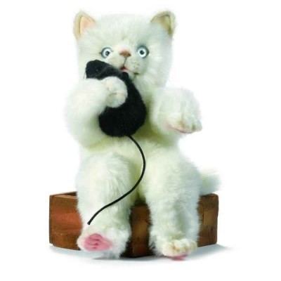 ANIMA Chaton avec boite et souris dans les pattes Cuddly Toys