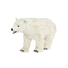 ANIMA Ours polaire à 4 pattes (longueur env 40cm hauteur env 20cm) Toys
