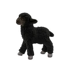 ANIMA Agneau noir (longueur 35cm env) Peluches